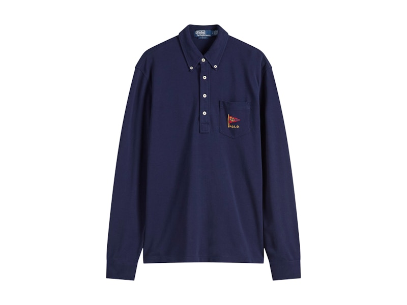 Polo Ralph Lauren Classic Fit Long Sleeve Polo Shirt Newport Navy