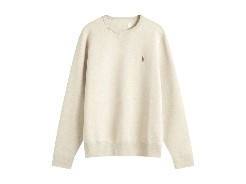 Polo Ralph Lauren Double Knit Crew Sweatshirt Tuscan Beige Heather