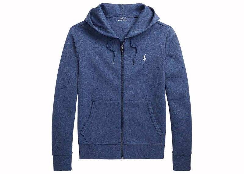 Polo Ralph Lauren Double-Knit Full-Zip Hoodie Derby Blue Heather