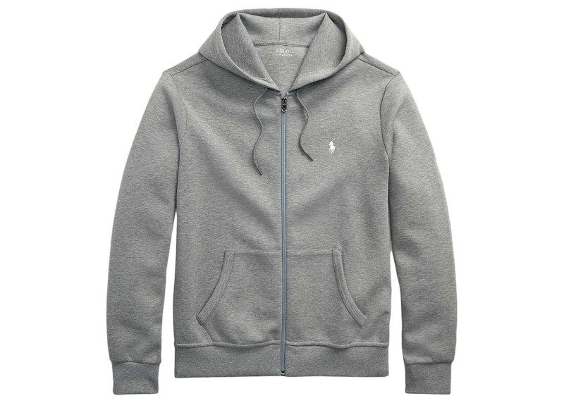 Polo Ralph Lauren Double-Knit Full-Zip Hoodie Steel Heather
