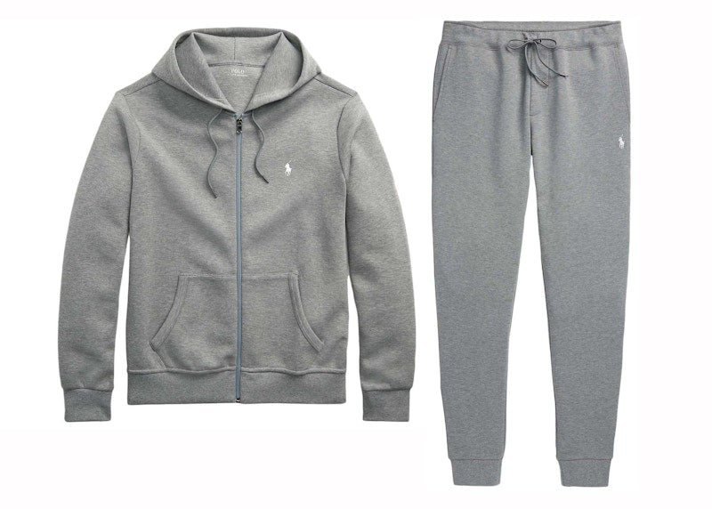 Polo Ralph Lauren Double-Knit Full-Zip Hoodie and Double-Knit Jogger Pant Set Steel Heather