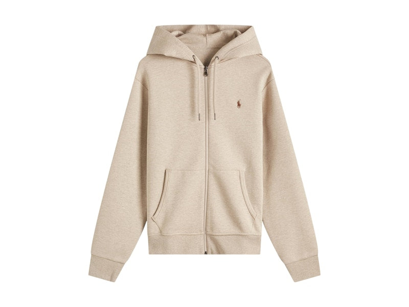 Polo Ralph Lauren Double Knit Zip Hoodie Tuscan Beige Heather
