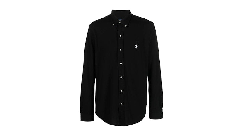 Polo Ralph Lauren Featherweight Mesh Full Button Sport L/S Shirt Black
