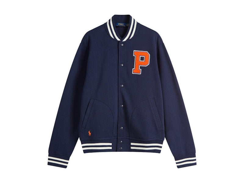 Polo Ralph Lauren Fleece Baseball Jacket Cruise Navy