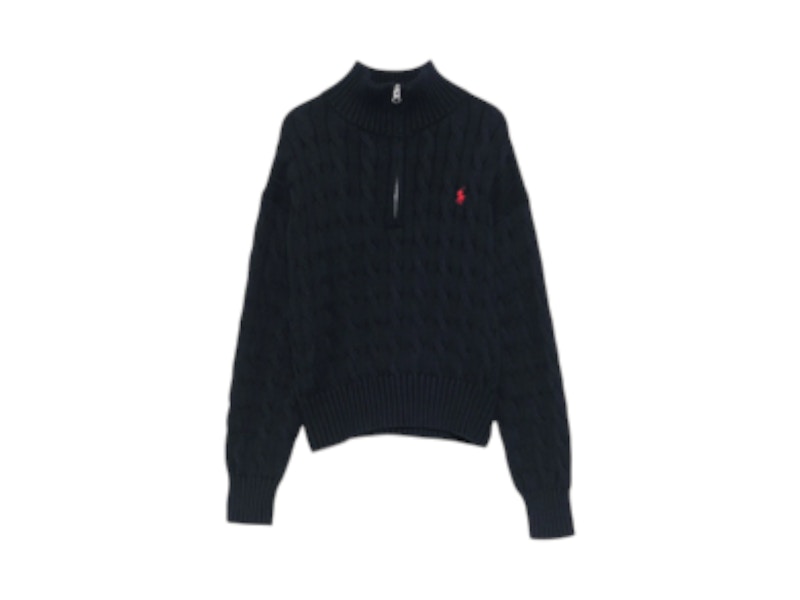 Polo Ralph Lauren Half Zipper Long Sleeve Pullover Hunter Navy