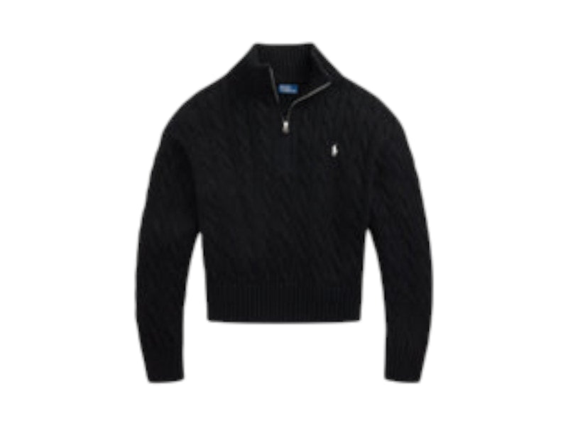 Polo Ralph Lauren Half Zipper Long Sleeve T-shirt Black