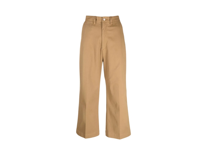 Polo Ralph Lauren High Waisted Cropped Trousers Montana Khaki
