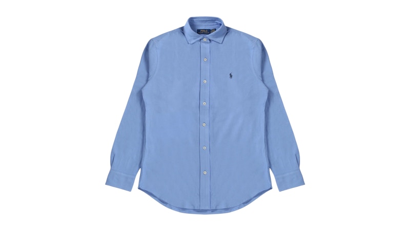 Polo Ralph Lauren Honeycomb Texture L/S Shirt Canvas Blue
