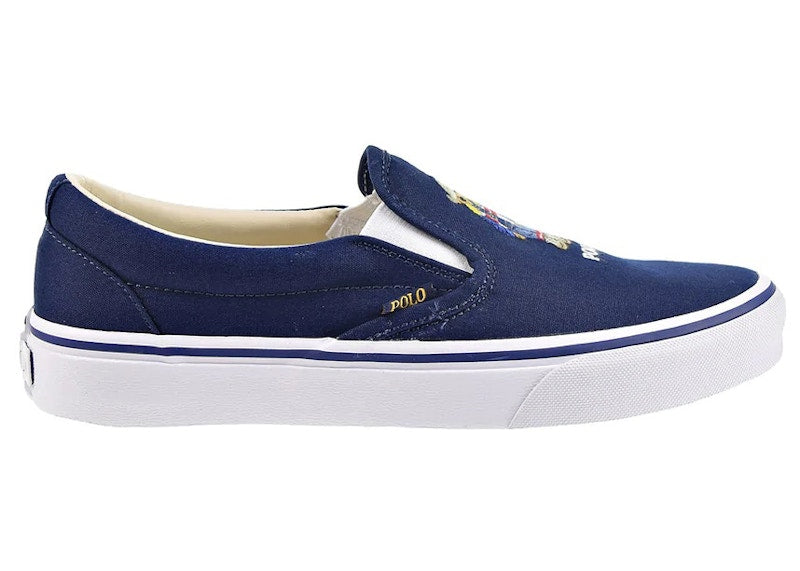 Polo Ralph Lauren Keaton Slip On Cowboy Polo Bear Navy
