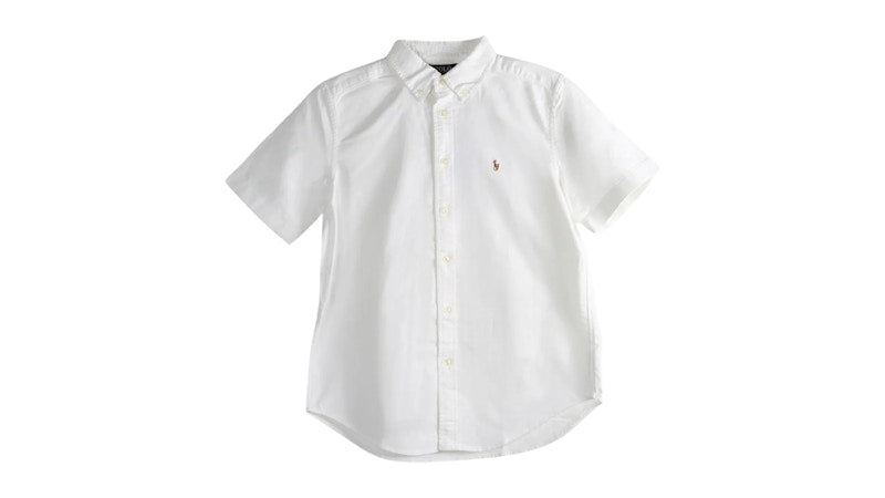 Polo Ralph Lauren Kids Short Sleeve Oxford Sport Shirt White