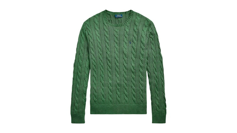 Polo Ralph Lauren L/S Cotton Cable Knit Crewneck Sweater Kale Green