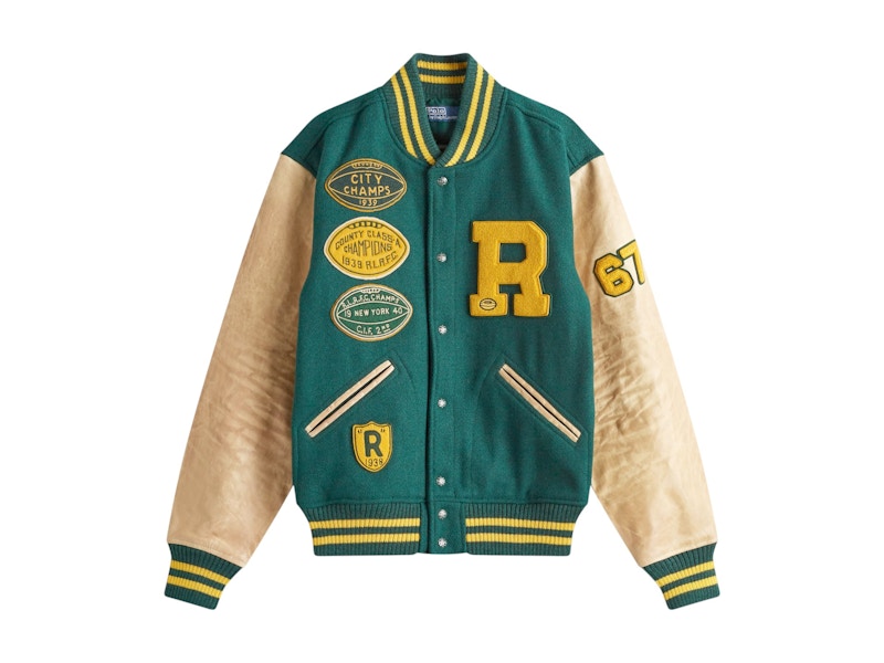 Polo Ralph Lauren Lined Varsity Jacket Moss Agate