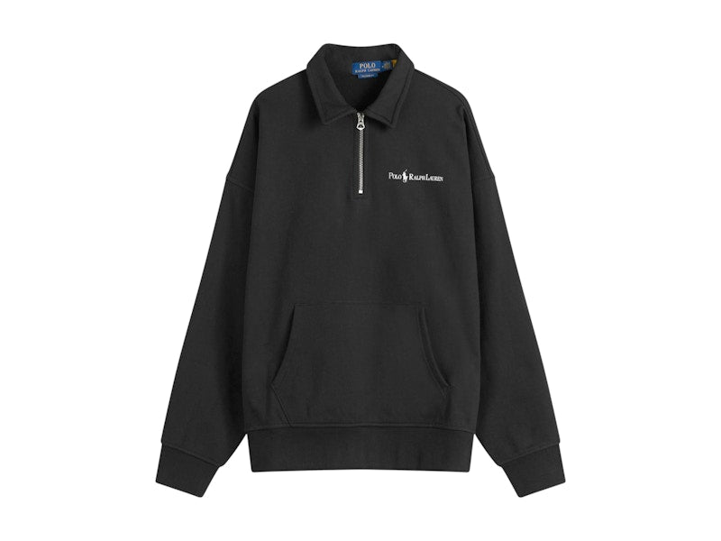 Polo Ralph Lauren Logo Quarter Zip Sweatshirt Polo Black