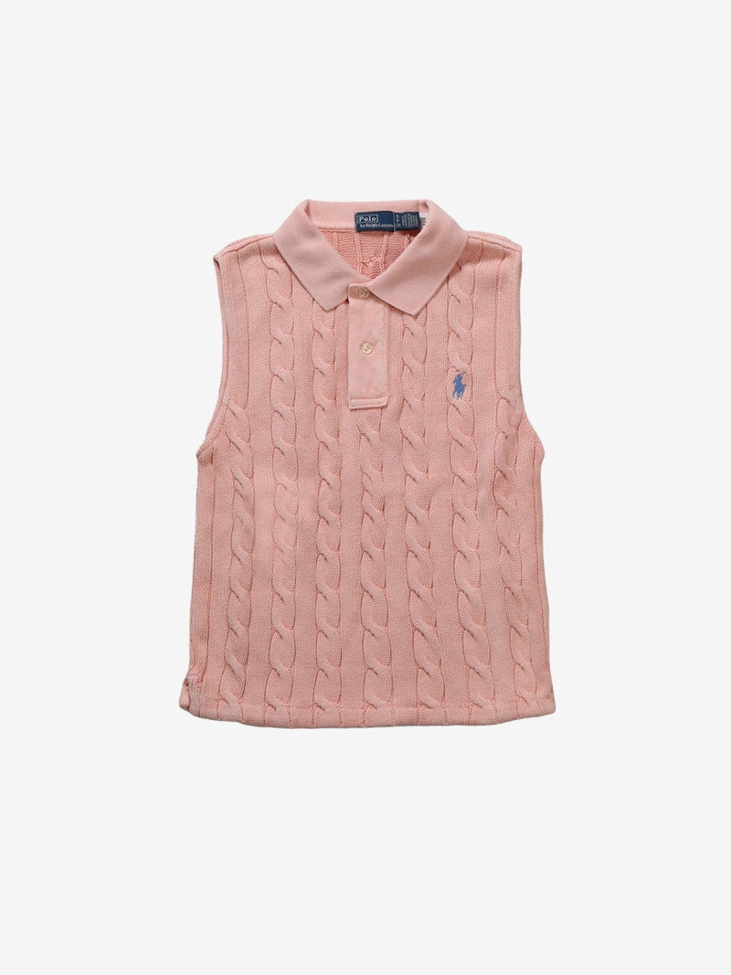 Polo Ralph Lauren Logo Sleeveless Shirt Pink Sand