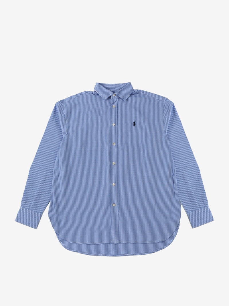 Polo Ralph Lauren Long Sleeve Blouse Medium Blue White