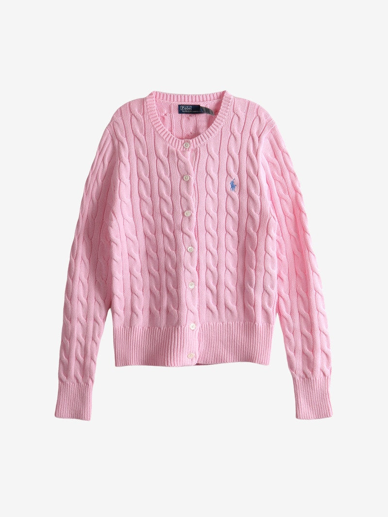 Polo Ralph Lauren Long Sleeve Cardigan Carmel Pink
