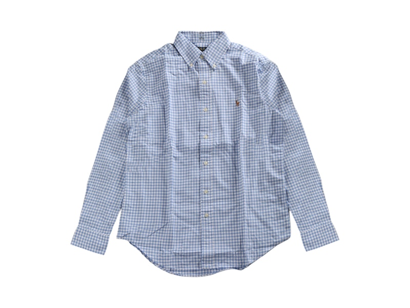 Polo Ralph Lauren Long-Sleeve Classic Oxford Sport Gingham Shirt A Light Blue/White