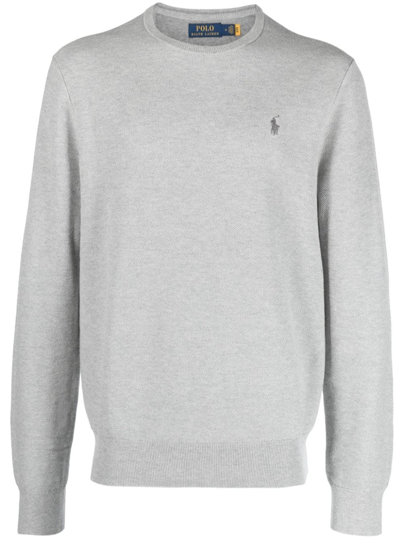 Polo Ralph Lauren Long Sleeve Cotton Crewneck Sweater Andover Heather