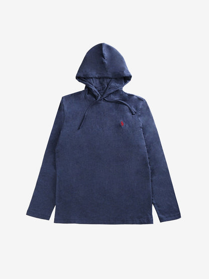Polo Ralph Lauren Long Sleeve Cotton Hooded T-shirt Spring Navy Heather
