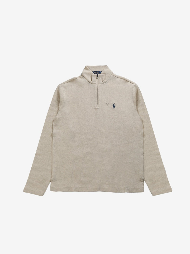 Polo Ralph Lauren Long-Sleeve Jacquard/2 Zip Pullover Chalk Heather