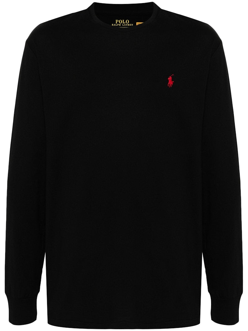 Polo Ralph Lauren Long Sleeve Jersey Knit Crewneck T-shirt Black