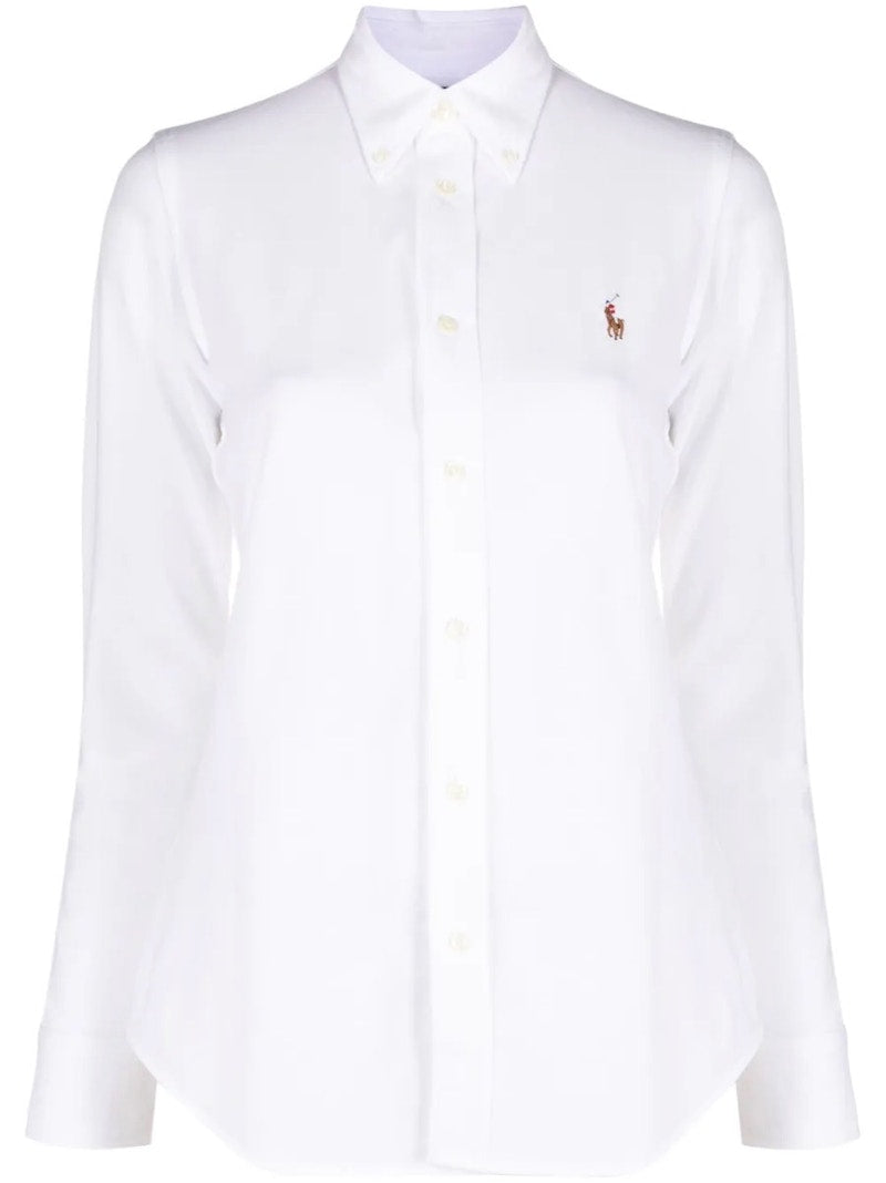 Polo Ralph Lauren Oxford LS Heidi Skinny Long Sleeve Knit White