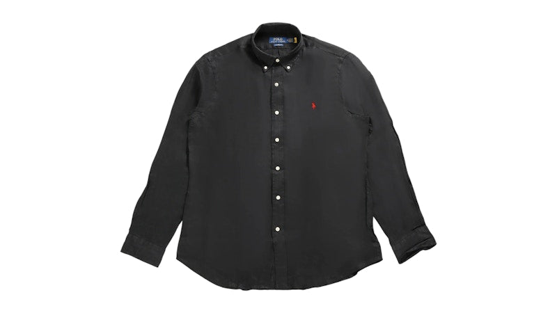 Polo Ralph Lauren Piece Dye Linen Sport L/S Shirt Black/Red