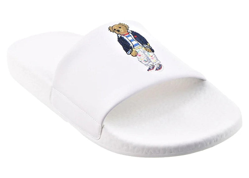 Polo Ralph Lauren Polo Bear Slide White
