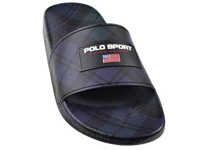 Polo Ralph Lauren Polo Sport Slide Plaid Black Navy