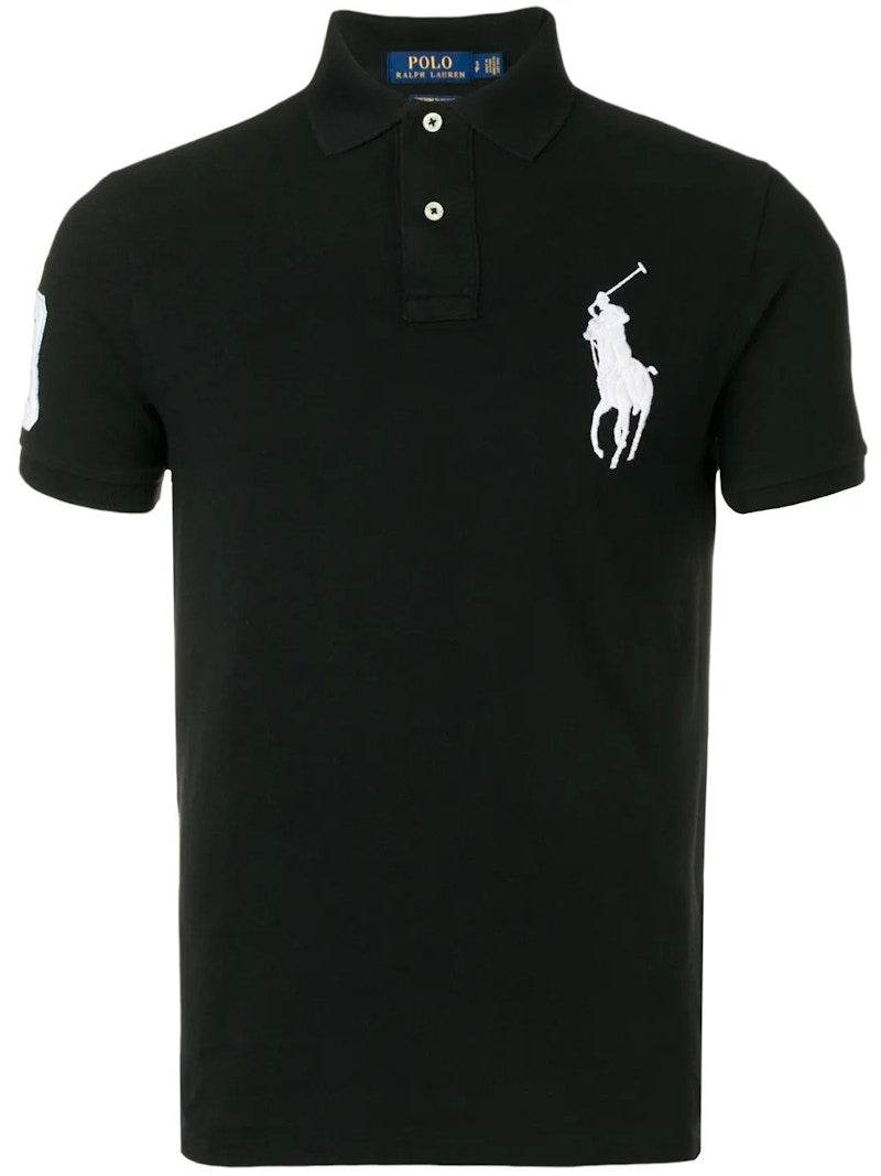 Polo Ralph Lauren Short-Sleeve Big Pony Mesh Polo Shirt Black