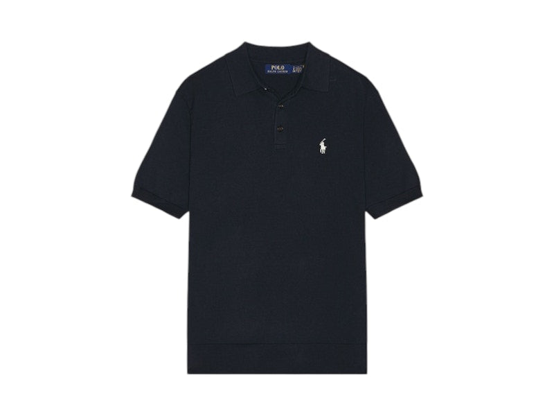Polo Ralph Lauren Short-Sleeve Cotton Sweater Polo Hunter Navy