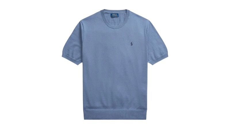 Polo Ralph Lauren Short Sleeve Crewneck Pullover Sweater Capri Blue