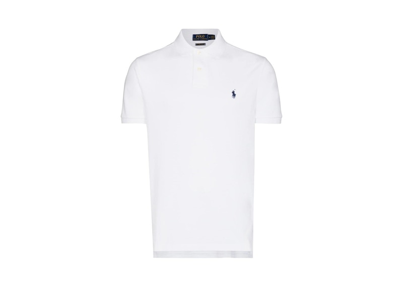 Polo Ralph Lauren Short-Sleeve Mesh CUStom Slim Fit Polo White