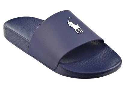 Polo Ralph Lauren Signature Pony Slide Navy White