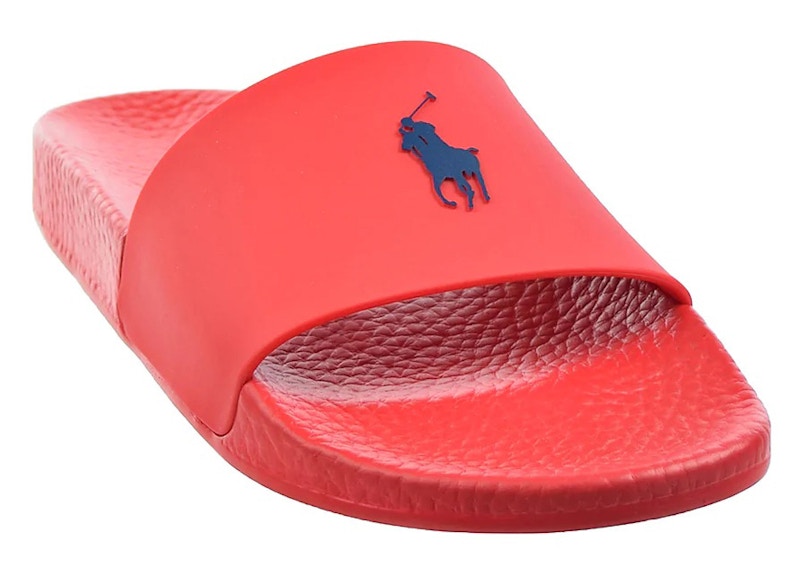 Polo Ralph Lauren Signature Pony Slide Red Navy