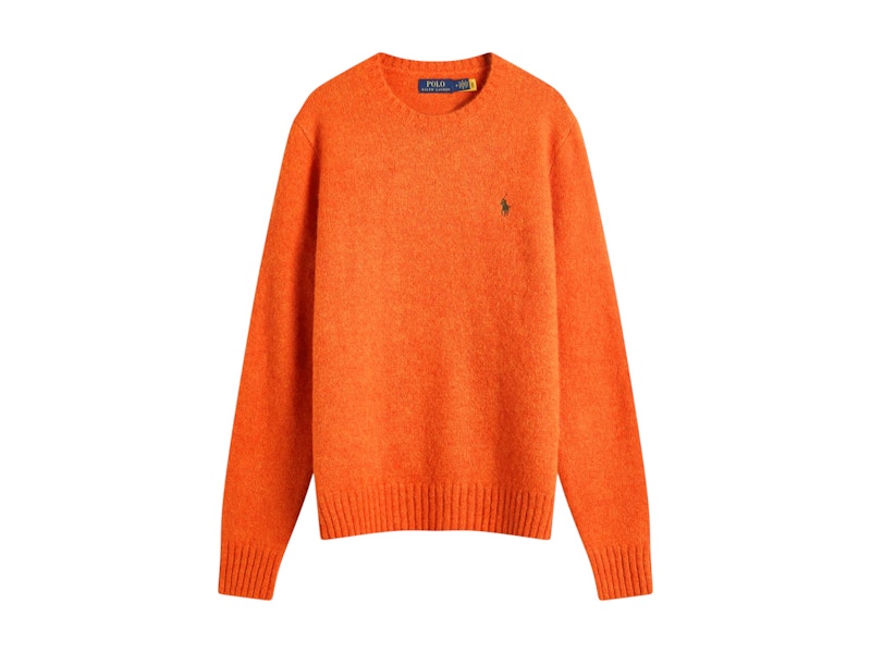 Polo Ralph Lauren Standard Fit Alpaca Knit Sweater Jaffa Orange Heather