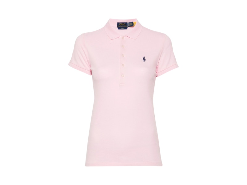 Polo Ralph Lauren Stretch Mesh Julie Polo Slim Short Sleeve Polo Shirt Sunkissed Pink