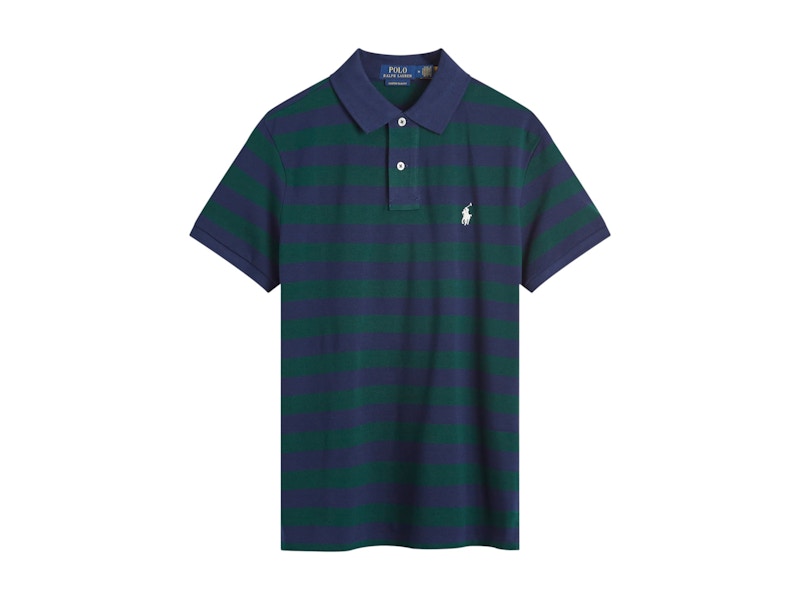 Polo Ralph Lauren Stripe Polo Moss Agate/Spring Navy