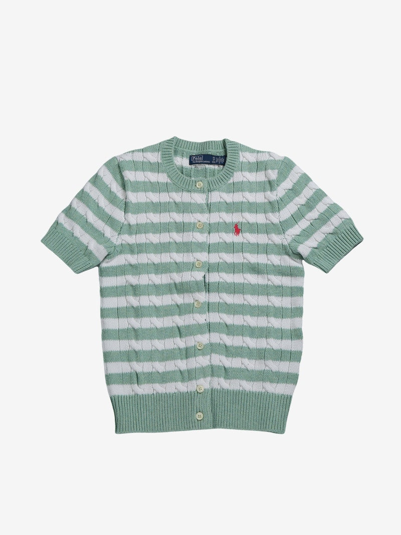Polo Ralph Lauren Sweater Cardigan Celadon Heather Multi