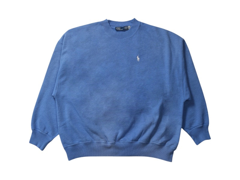 Polo Ralph Lauren Vintage Fleece Sweatshirt Summer Blue