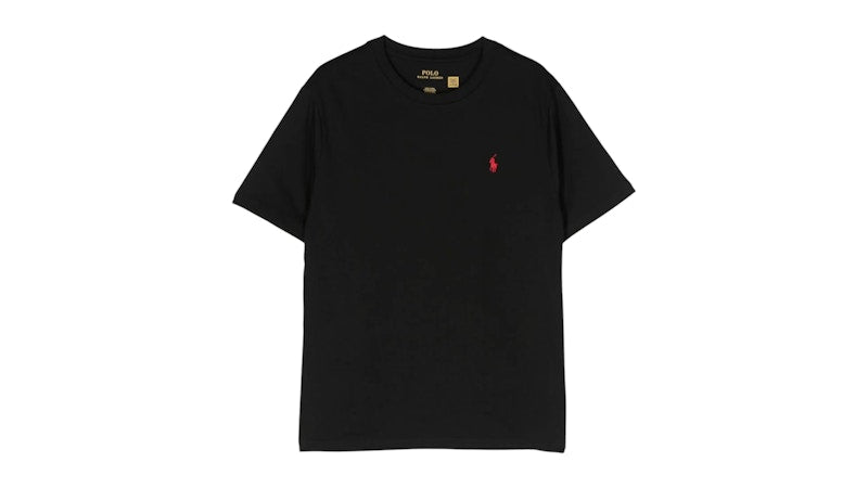 Polo Ralph Lauren Women's Boys Short Sleeve Cotton Jersey Crewneck T-shirt Black