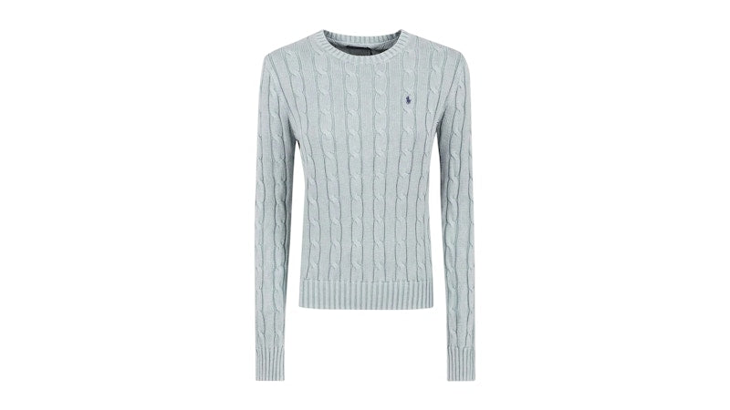 Polo Ralph Lauren Women's Cable-Knit Sweater Light Chambray