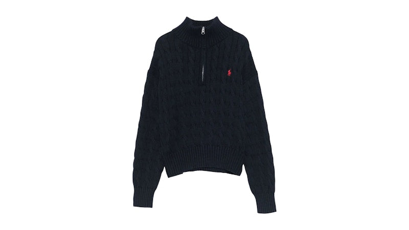Polo Ralph Lauren Women's Half Zipper L/S Pullover Hunter Navy