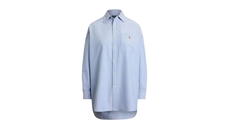 Polo Ralph Lauren Women's L/S Oxford Collared Sport Shirt Blue