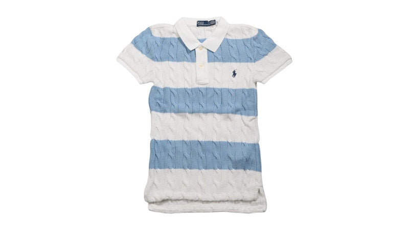 Polo Ralph Lauren Women's Short Sleeve White/Carolina Blue