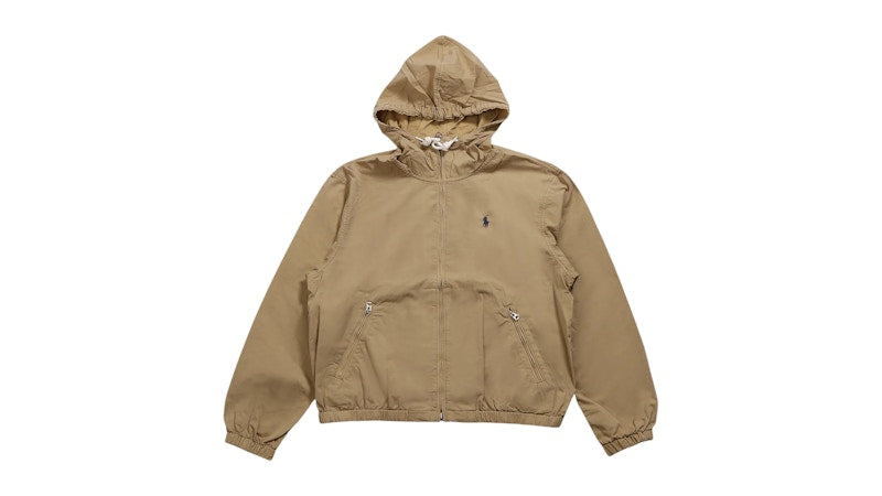 Polo Ralph Lauren Women's Twill Hooded Jacket Cafe Tan