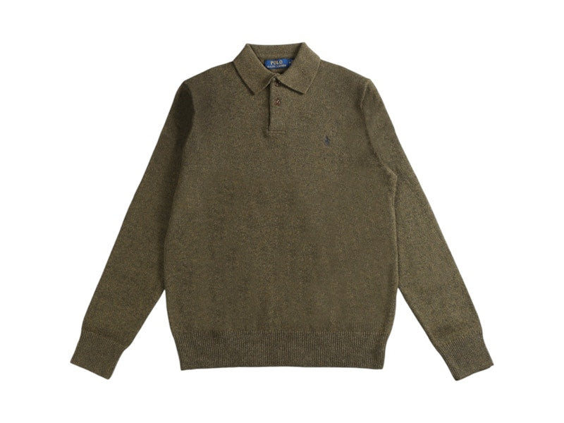 Polo Ralph Lauren Wool Blend Long Sleeve Polo Green
