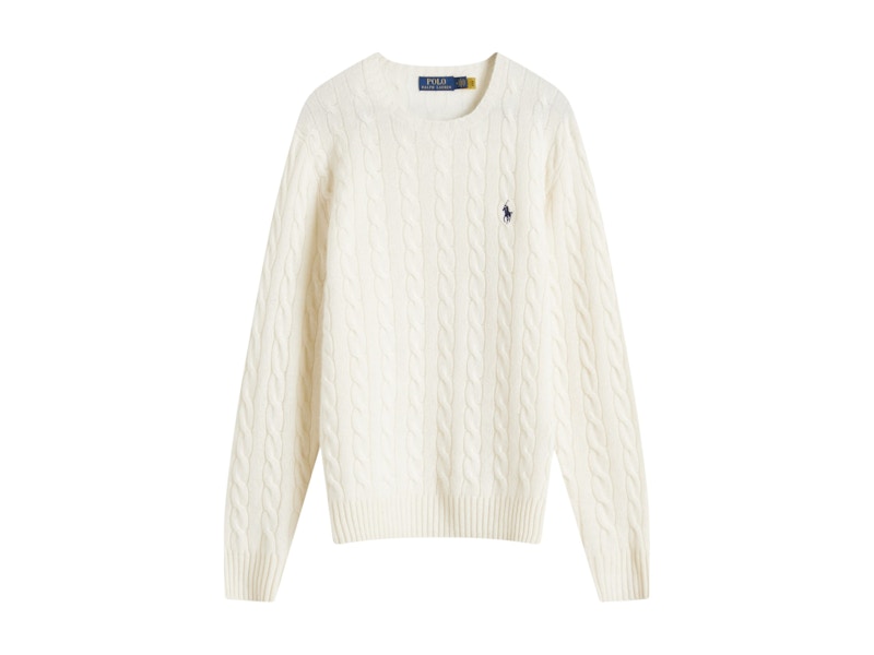 Polo Ralph Lauren Wool Cashmere Crew Knit Andover Cream
