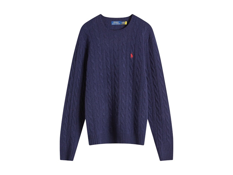 Polo Ralph Lauren Wool Cashmere Crew Knit Hunter Navy