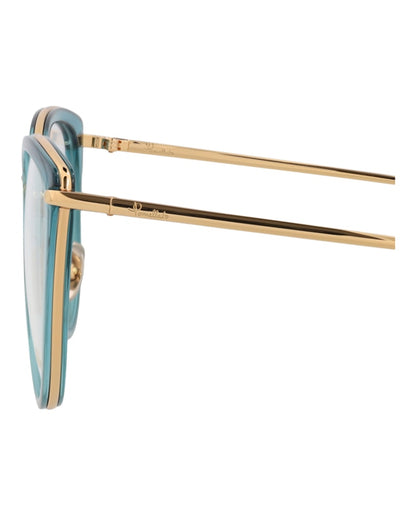 Pomellato Cat Eye-Frame Acetate Optical Frames Blue Gold Transparent (PM0083O-30008665-001)